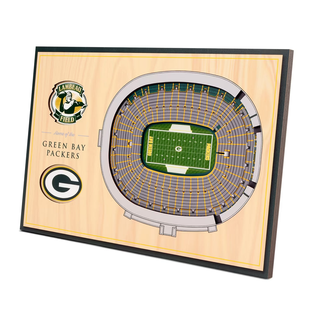 Green Bay Packers Lambeau Field Lighted Stadium End Table