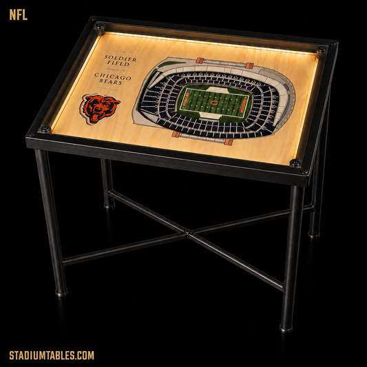 Chicago Bears Soldier Field Lighted Stadium End Table