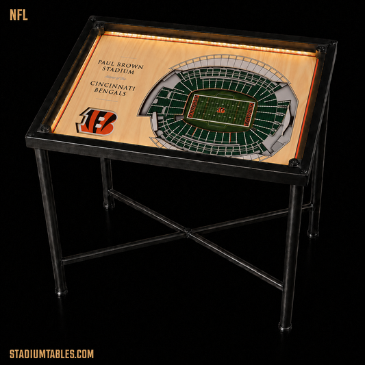 Cincinnati Bengals Paul Brown Stadium Lighted Stadium End Table