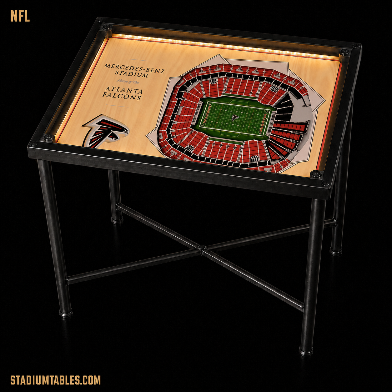 Atlanta Falcons Mercedes-Benz Stadium Lighted Stadium End Table