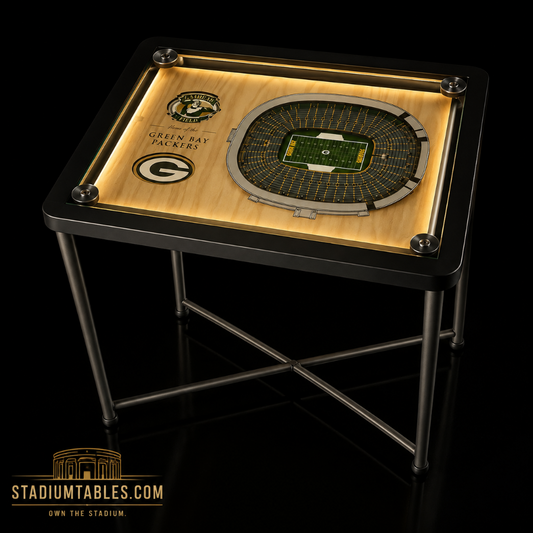 Green Bay Packers Lambeau Field Lighted Stadium End Table