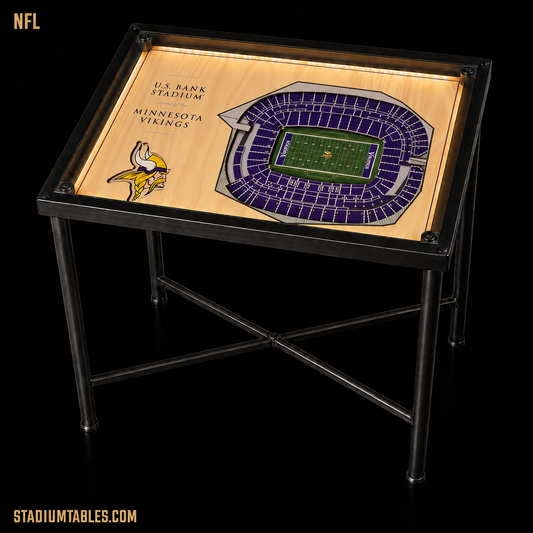 Minnesota Vikings U.S. Bank Stadium Lighted Stadium End Table